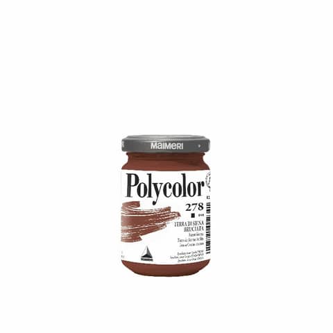 Colore vinilico fine Maimeri in vasetto 140 ml terra di Siena bruciata – M1220278