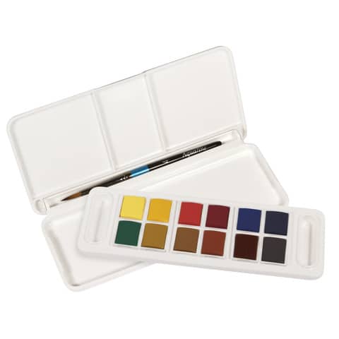 Acquerelli Daler Rowney Aquafine Travel Set 12 colori assortiti + 1 pennello – D131900001