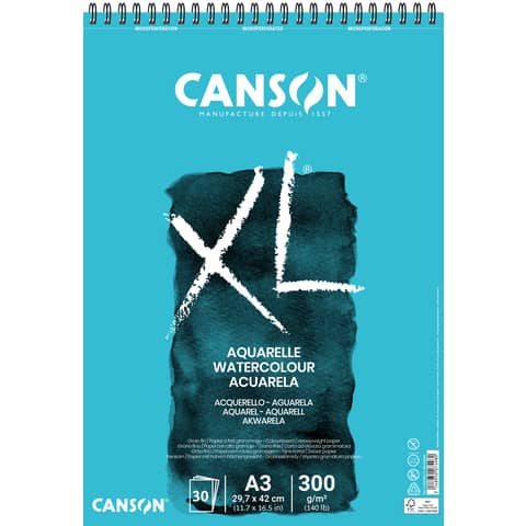 Blocco spiralato Canson Aquarelle XL A3 30 ff 300 g – C400039171