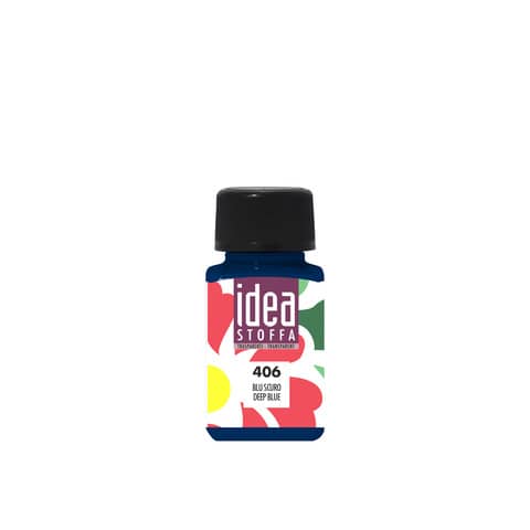 Colore per tessuti Maimeri Idea Stoffa in flacone 60 ml trasparente blu scuro – M5014406