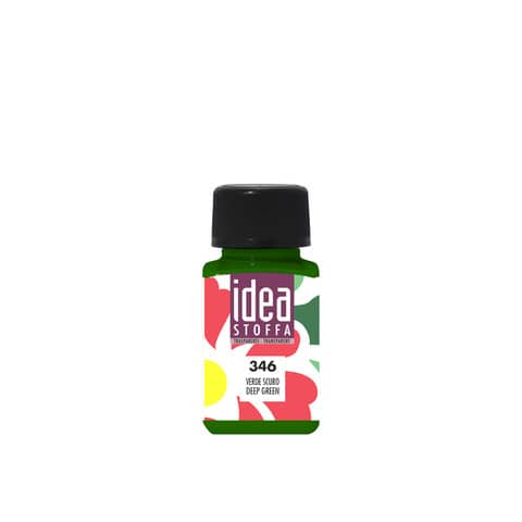 Colore per tessuti Maimeri Idea Stoffa in flacone 60 ml trasparente verde scuro – M5014346