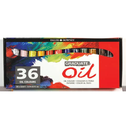 Colori a olio Daler Rowney Graduate Oil in tubetto 22 ml – 36 colori assortiti – D117522036