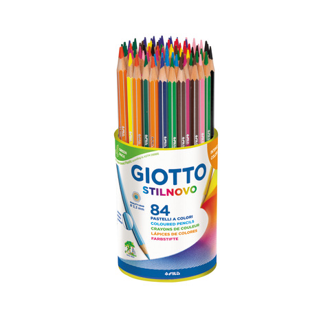 Matite colorate Giotto Stilnovo in conf. da 84 colori assortiti – F516500