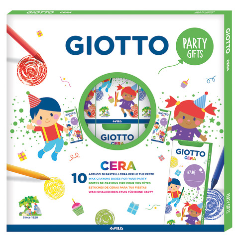 Pastelli a cera Giotto Party Set conf. 10 pezzi in 4 colori assortiti – F311000