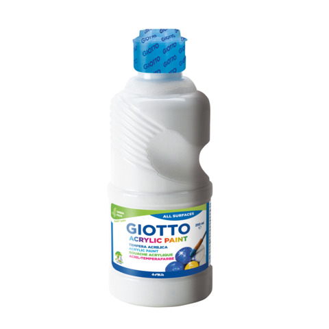 Tempera acrilica Giotto in flacone da 250 ml bianco – F53400100