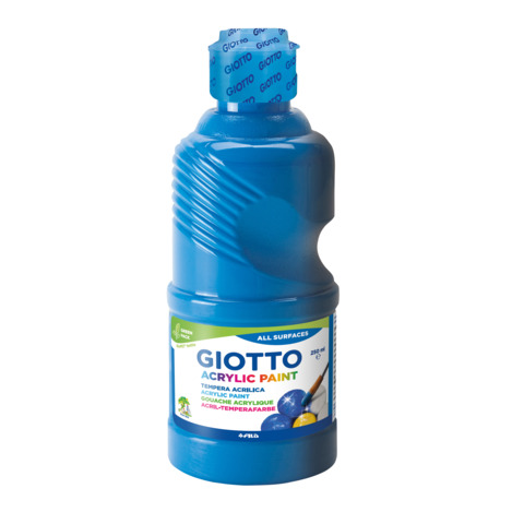 Tempera acrilica Giotto in flacone da 250 ml ciano – F53401500