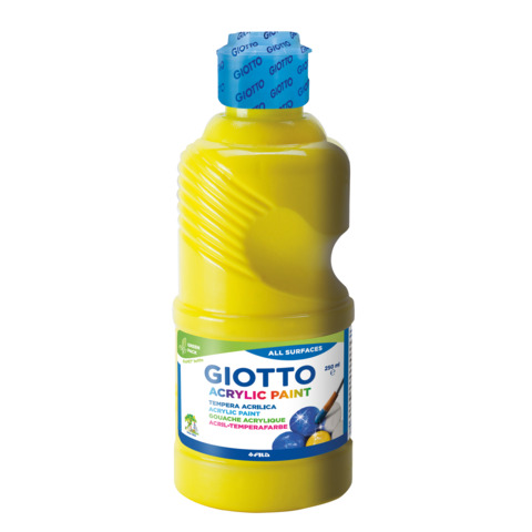 Tempera acrilica Giotto in flacone da 250 ml giallo – F53400200