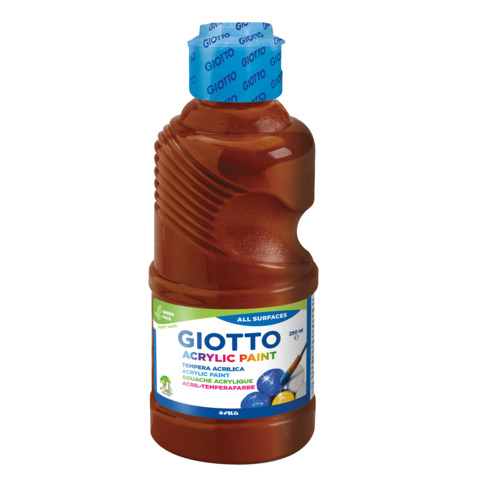 Tempera acrilica Giotto in flacone da 250 ml marrone – F53402800