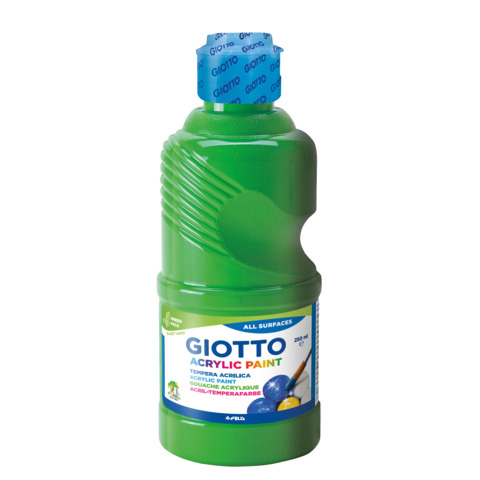 Tempera acrilica Giotto in flacone da 250 ml verde – F53401200