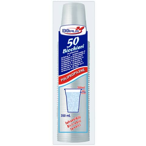 Bicchieri in PP trasparente Dopla Professional 350 ml – conf. 50 pz – 22693