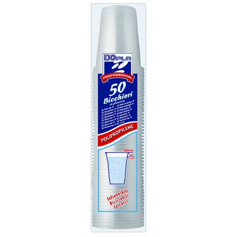 Bicchieri in PP trasparente Dopla Professional 520 ml – conf. 50 pz – 22605