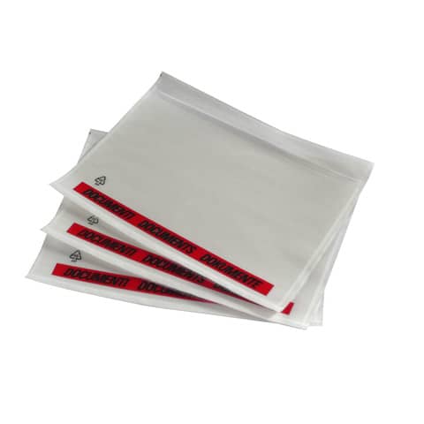 Buste neutre adesive portadocumenti Viva trasparenti con scritta C5-235x170mm – conf. 100 – 3025DOC