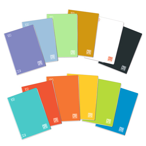 Maxi quaderno One Color A4 – 100 g/m² – 24+1 ff – Q – conf. 12 pezzi – 7189