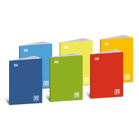 Maxi quaderno One Color A4 – 80 g/m² – 20+1 ff – 4M – conf. 12 pezzi – 7443