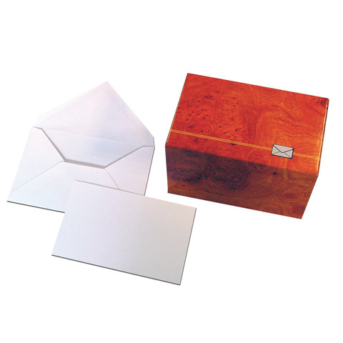 Biglietti augurali con busta Blasetti – bianco in conf. 100 pz – 75×112 mm 532