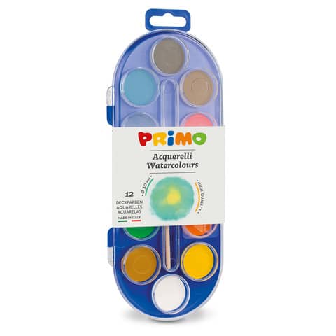 Acquerelli Primo Ø 30 mm in conf. da 12 colori assortiti – 112A12SG