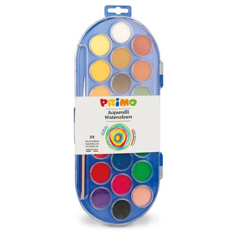 Acquerelli Primo Ø 30 mm in conf. da 22 colori assortiti – 114A22SG