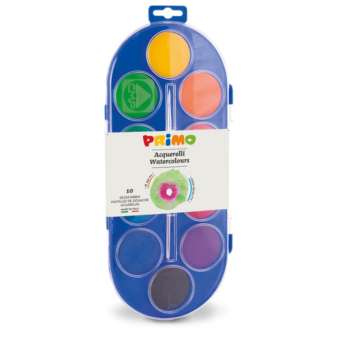 Acquerelli Primo Ø 44 mm in conf. da 10 colori assortiti – 120A10SG