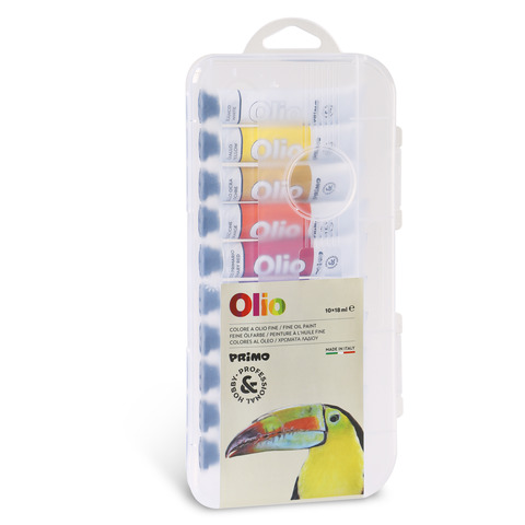 Colore a olio fine Primo in tubetto 18 ml – conf. da 10 colori assortiti – 425TO10P