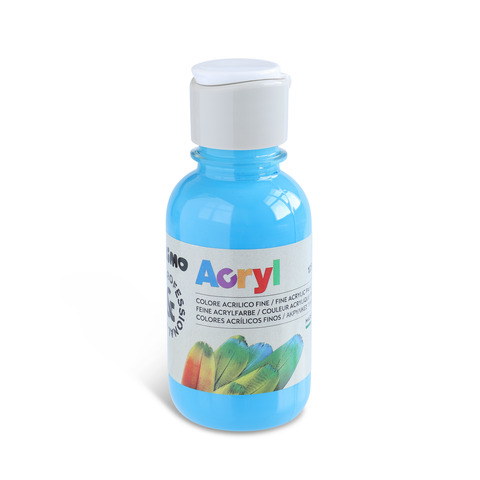 Colore acrilico Primo in bottiglia PET con tappo dosatore 125 ml – 501 ciano 402TA125501
