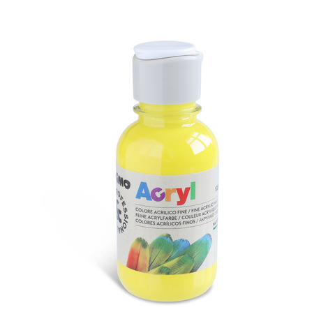 Colore acrilico Primo in bottiglia PET con tappo dosatore 125 ml – 201 giallo – 402TA125201