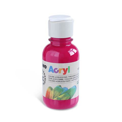 Colore acrilico Primo in bottiglia PET con tappo dosatore 125 ml – 301 magenta – 402TA125301