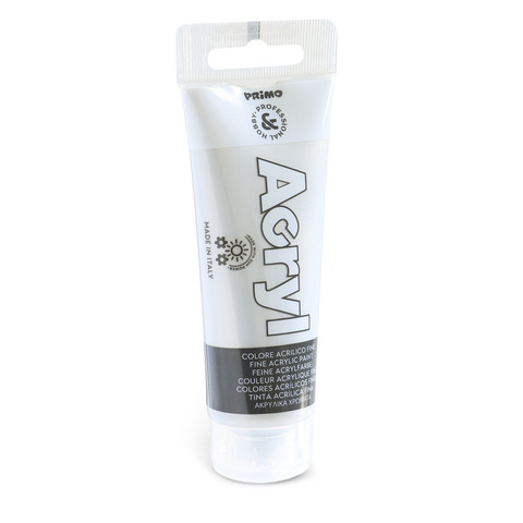Colore acrilico Primo in tubetto in polietilene 75 ml – 910 argento 420TA75910