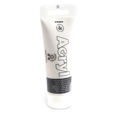 Colore acrilico Primo in tubetto in polietilene 75 ml – 100 bianco 420TA75100N