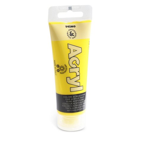 Colore acrilico Primo in tubetto in polietilene 75 ml 201 – giallo primario 420TA75201N