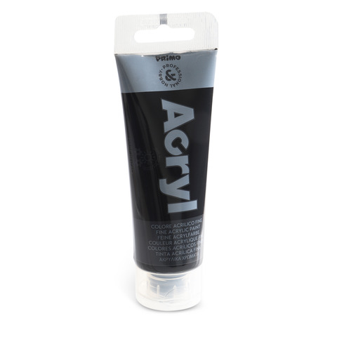 Colore acrilico Primo in tubetto in polietilene 75 ml – 800 nero 420TA75800N