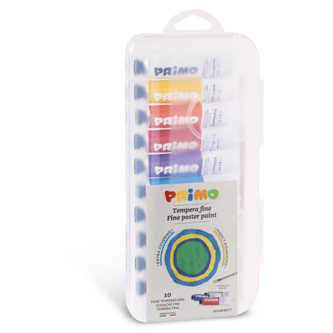Colori a tempera Primo 18 ml conf. 10 – colori assortiti 744T10GAP