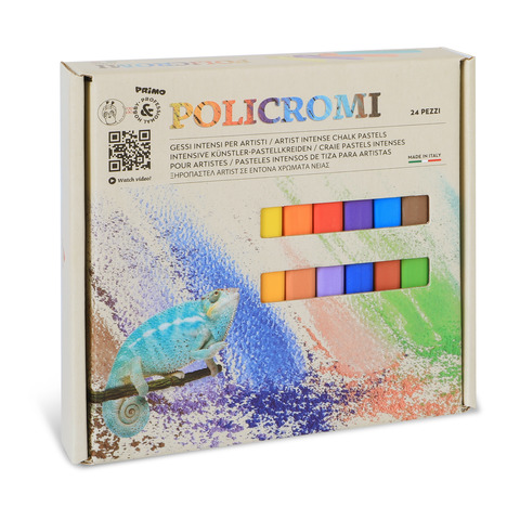 Gessi policromi per artisti Primo in conf. da 24 colori assortiti – 021GC24I
