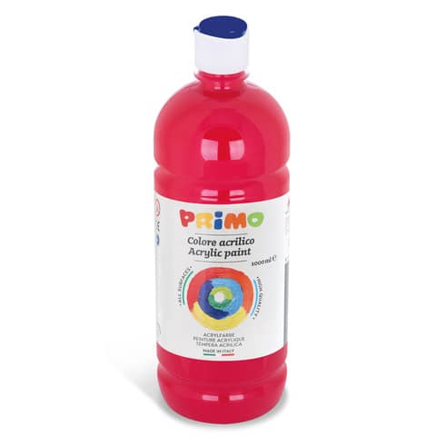 Colore acrilico Primo in bottiglia con tappo dosatore 1000 ml – 310 carminio 404TA1000310