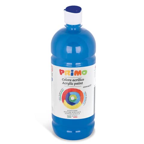 Colore acrilico Primo in bottiglia con tappo dosatore 1000 ml – 501 ciano 404TA1000501
