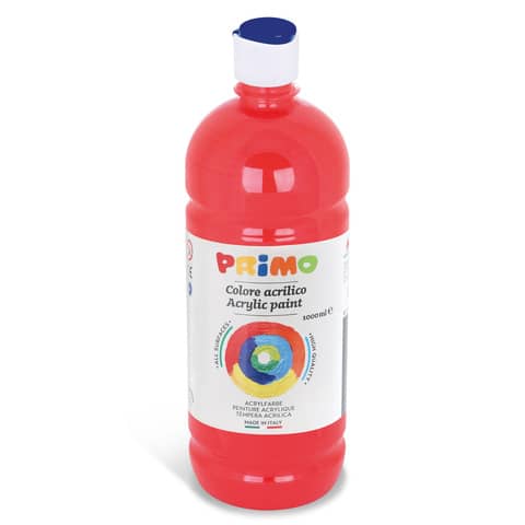 Colore acrilico Primo in bottiglia con tappo dosatore 1000 ml – 300 rosso 404TA1000300