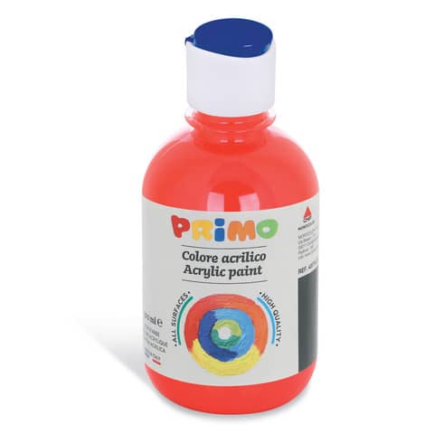 Colore acrilico Primo in bottiglia con tappo dosatore 300 ml – 300 rosso 400TA300300