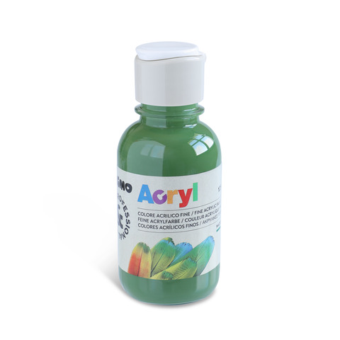 Colore acrilico Primo in bottiglia PET con tappo dosatore 125 ml – 665 verde oliva – 402TA125665