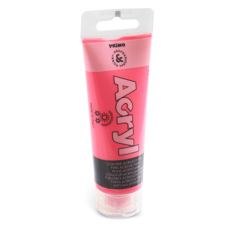 Colore acrilico Primo in bottiglia PET con tappo dosatore 75 ml – 370 rosa fluo 420TAF75370