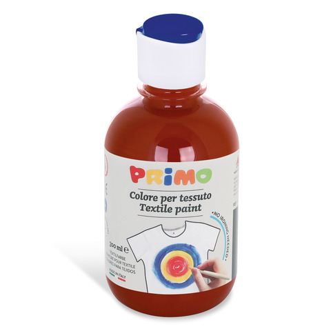 Colore per tessuto in bottiglia Primo con tappo dosatore 300 ml – 730 terra Siena bruciata – 411TX300730