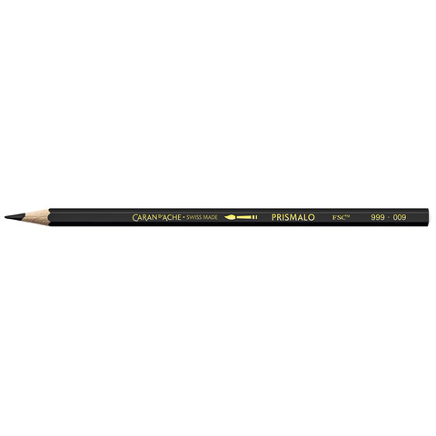 Matite colorate acquerellabili Carand’Ache Prismalo in conf. da 12 pz nero – 999009