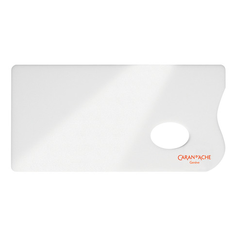 Tavolozza rettangolare in plexiglass bianco Carand’Ache Aquarelle – 26×13 cm – 117103
