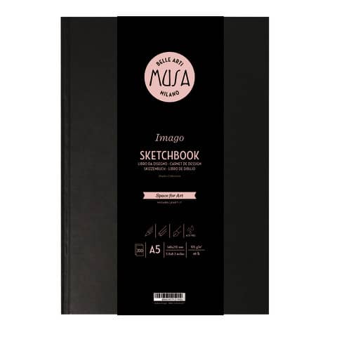 Blocco a libro Imago SKETCH Musa 200 pagine 105 g formato A5 MU124495