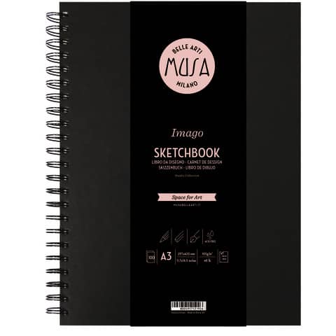 Blocco con spirale Imago SKETCH Musa 100 pagine 105 g formato A3 MU124593