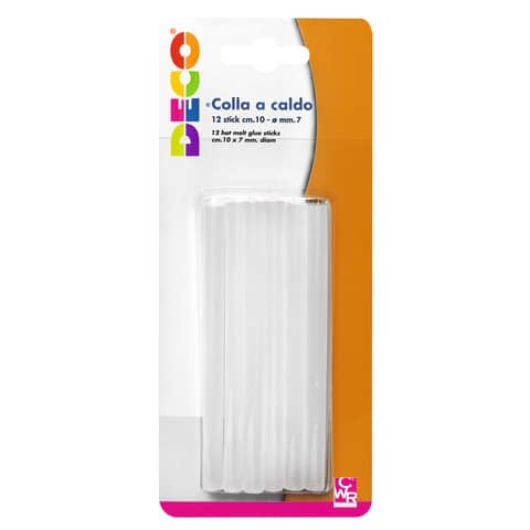 Colla a caldo Deco Ø 7 mm x 10 cm – conf. 12 Stick – T705M