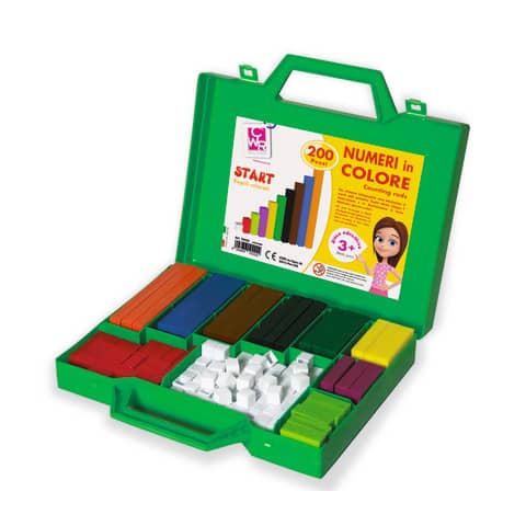 Valigetta regoli colorati CWR 10 misure e 10 colori – conf. 200 pezzi – 10222