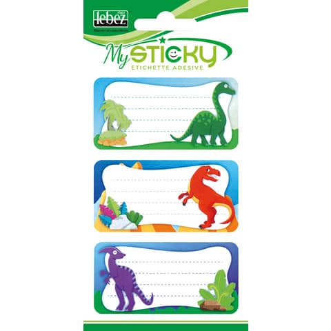 Etichette adesive scuola Lebez MySticky soggetto boy – fantasie assortite – A4088
