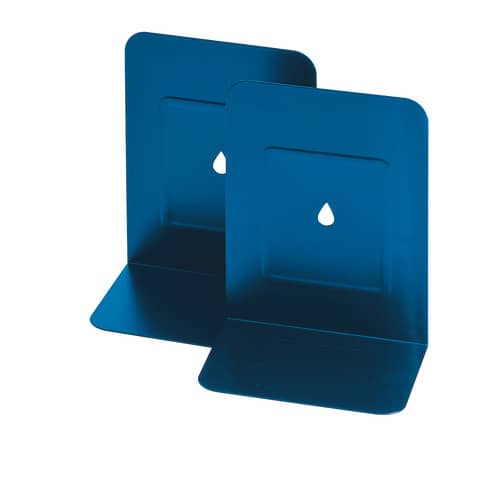 Reggilibri in metallo Lebez in conf. da 2 pezzi – blu – 088-BL