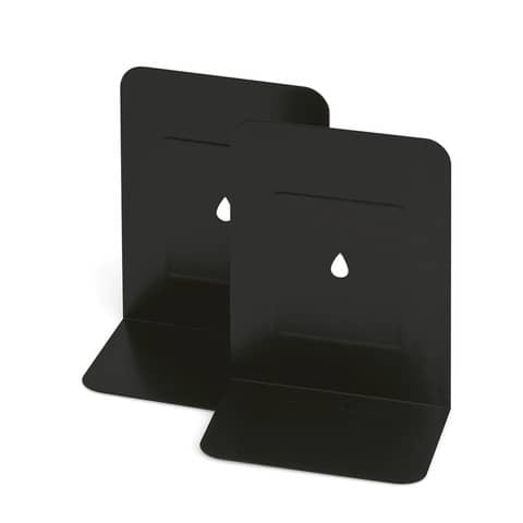 Reggilibri in metallo Lebez in conf. da 2 pezzi – nero – 088-N