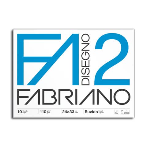 Album da disegno Fabriano F2 punto metallico 110 g/m² 24×33 cm 10 fogli ruvido – 04004105