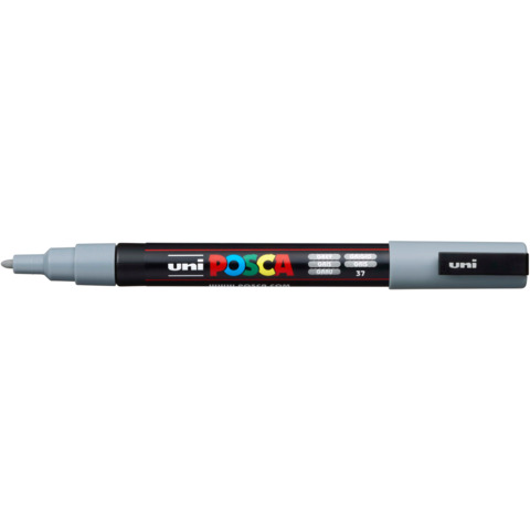 Marcatore a tempera POSCA Uni-Ball punta tonda 0,9-1,3 mm grigio M PC3M GR